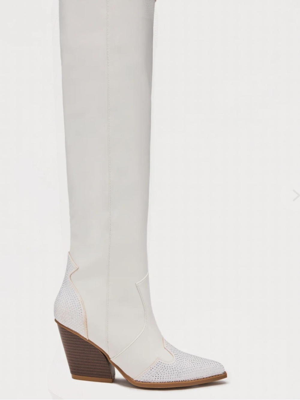 White Rhinestone Cowboy Boots - Picture 2 of 3